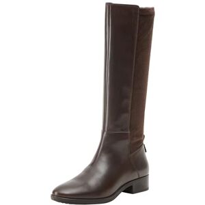 Geox D Felicity Knee high Boot, Coffee, 6 UK