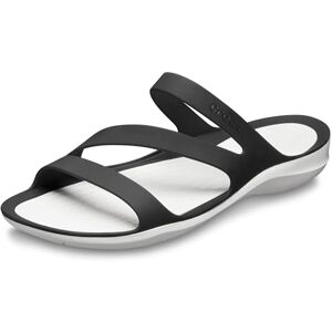 Crocs Women's Swiftwater W Sandal, Black White, 4 UK