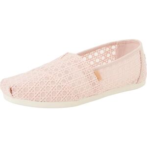 TOMS Women's Alpargata Loafer Flat, Ballet Pink Basket Weave Lace, 6.5 UK