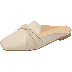 Generic Ballerina Shoes Women'S 35 Plain Round Head Half Slippers Flat Comfortable Casual Single Shoes Women'S Shoes 39, Beige, 6 Uk