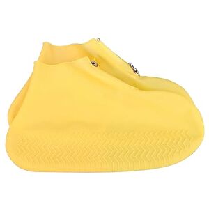 Generic Shoes Women'S Ankle Boots Black Smooth Thickened Waterproof Non-Slip Silicone Rain Shoe Cover Portable Non-Slip Rain Shoe Cover Sexy Shoes Women, Yellow, 5 Uk