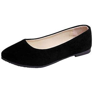 Biisdost Women'S Shoes Black Flat Elegant Low Shoes Walking Shoes Breathable Casual Flat Shoes Women'S Shoes Flat Shoes For Women Work Shoes Comfortable Non-Slip Loafer 35-43, Black, 4 Uk