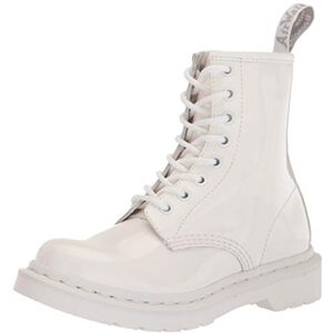 Dr. Martens Women's 1460 Mono Fashion Boot, White Patent Lamper, 5 UK