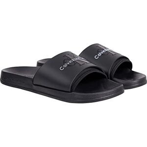 Calvin Klein Jeans Women's Slide Monogram TPU ML WN YW0YW00585, Black (Black), 6 UK