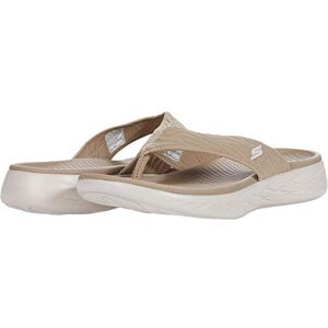 Skechers Women's On-the-go 600 - Sunny Flip Flop, Taupe, 4 UK