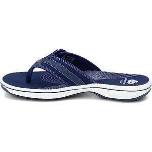 Clarks Women's Breeze Sea Flip Flop, New Navy Synthetic, 8.5 UK M