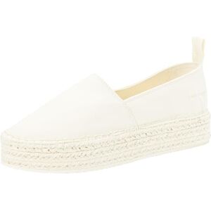 Calvin Klein Jeans Women's Platform Espadrille ML BTW YW0YW01378, Beige (Creamy White/Bright White), 6 UK