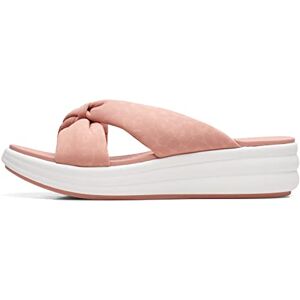 Clarks Women's Drift Ave Flat Sandal, Peach Textile, 6 UK