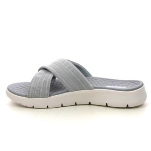 Skechers O-T-G Womens GO Walk Flex Sandal Impressed, Grey Textile, 8 UK