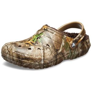 Crocs Unisex Clssc Lined Realtree Edge Clogs, Brown Chocolate, 3 4 UK