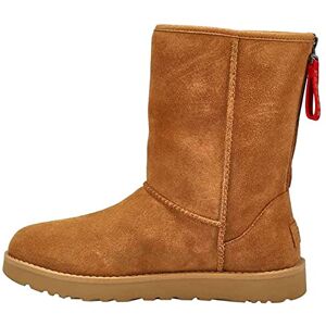 Ugg Women'S Short Logo Zip Classic Boot, Chestnut, 4 Uk