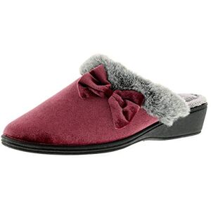 Dunlop Women'S Ladies Rhoda Memory Foam Backless Low Wedge Heel Mule Slipper Size 3,4,5,6,7,8 (Dusky Pink, Uk Footwear Size System, Adult, Women, Numeric, Medium, 6)