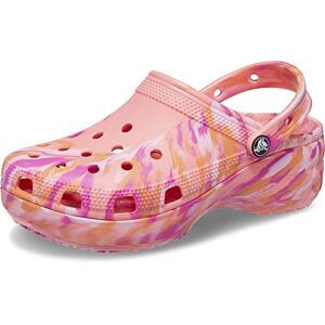 Crocs Women's Classic Platform Clog W Clogs, Guava Multi, 3 UK