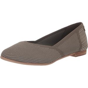 TOMS Women's Jutti Neat Ballet Flat, Olive Night Repreve Knit, 6.5 UK