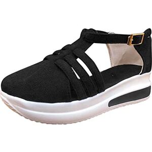 Generisch Suede Sandals Women'S Summer With Wedge Heel: Women'S Wedge Sandals Platform Sandals Wedge Sandals Buckle Casual Shoes Leisure Women Shoes Platform Summer Shoes Comfortable Fabric Shoes Sneakers,