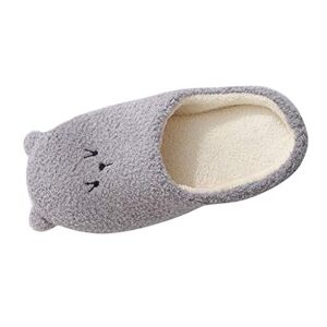 Generic House Slippers For Women Washable Women'S House Casual Snow Slippers Shoes Slip-On Indoor Bear Slippers Women'S Slipper Womens Slippers Size 8 Leather Slip On Indoor Outdoor (Grey, 4.5)