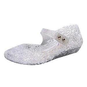 Generisch Women'S Shoes Ankle Boots Black Glitter Princess Sandals Dress Up Dance Party Cosplay Jelly Shoes For Toddler Mary Jane Shoes Women'S Elegant Heel, White, 2/2.5 Uk