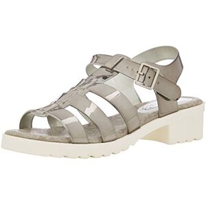 Spot on Women's F10445 Heels Sandals, Silver (Pewter), 5 UK