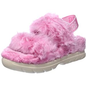 UGG Women's Fluff Sugar Sandal, Pink, 6 UK