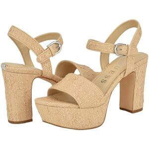 Guess Women'S Haldem Heeled Sandal, Light Natural, 6 Uk