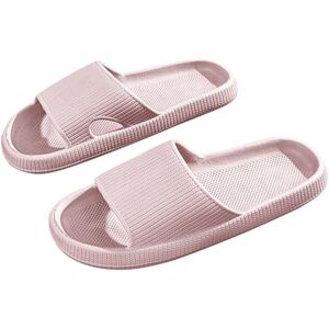 Luoluoluo Shower Slippers For Women Men Uk Sale Clearance, Cloud Sliders Garden Shoes Comfort Memory Foam Slippers Anti-Slip Bathroom Shoes Thick Slippers Unisex Slip On Slipper For Indoor & Outdoor