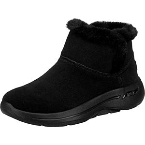 Skechers Women's GO Walk Arch FIT Ankle Boot, Black Suede , 3.5 UK medium