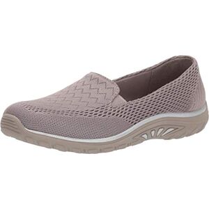 Skechers Women's Reggae Fest-Willows Loafer Flat, Dark Taupe, 6.5 UK