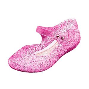 Generisch Women'S Shoes Ankle Boots Black Glitter Princess Sandals Dress Up Dance Party Cosplay Jelly Shoes For Toddler Mary Jane Shoes Women'S Elegant Heel, Pink, 2 Uk