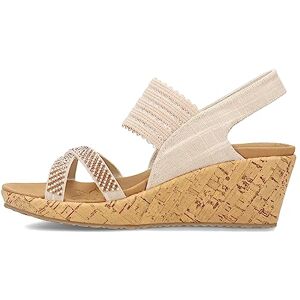 Skechers Cali Women's Beverlee-Fancy Sips Wedge Sandal Off White Size: 9.5