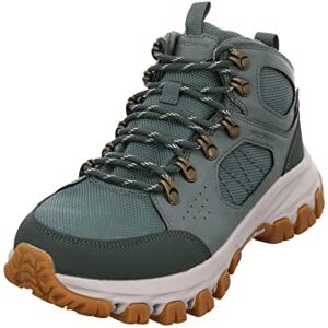 Skechers Women's Edgemont Boots, Olive Leather/Mesh/Duraleather/Trim, 2.5 UK