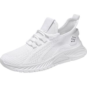 Generisch Fidelio Shoes Women Spring Summer Solid Color Breathable Mesh Fashion Casual Sports Shoes Women Ankle Boots Spring, White, 2/2.5 Uk