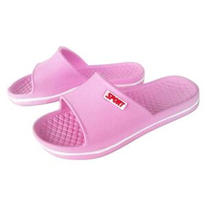 Generic Women'S Shoes Wedge Heel Unisex Fashion Casual Couples Home Bathroom Shower Non-Slip Slippers Pool Shoes Flat Shoes Women Black, Pink, 4 Uk