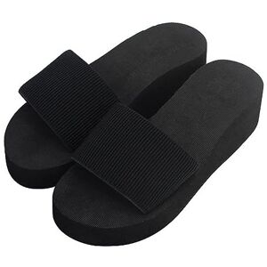 Kosopse Shoes Winter Women'S Boots Women'S Summer Wedges Sandals All Personality Chunky Heel Flip Flops Sandals Shoes Jack Women'S Shoes Blue, Black, 5 Uk