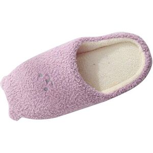 Generic House Slippers For Women Washable Women'S House Casual Snow Slippers Shoes Slip-On Indoor Bear Slippers Women'S Slipper Womens Slippers Size 8 Leather Slip On Indoor Outdoor (Purple, 4.5)