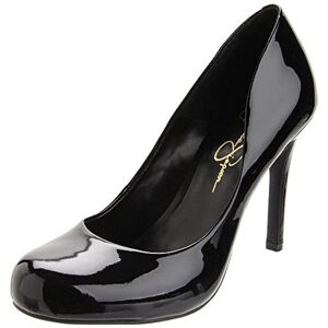 Jessica Simpson Women's Calie Round Toe Classic Heels Pumps Shoes, Black Patent, 9.5