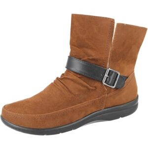 Cushion Walk Ladies Lydia Buckle Ankle Boots Chestnut Uk 5