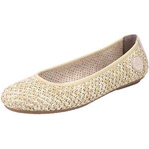 Rieker Women's 41480 Ballet Flat, Beige, 6 UK