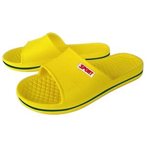 Jlgy Slippers Women'S Summer Shower Shoes Home Slippers Bath Slippers Soft Sole Non-Slip Men'S Bathing Shoes Summer Shoes Men'S Slippers Quick-Drying Bathroom Slippers Guest Slippers, Yellow, 5