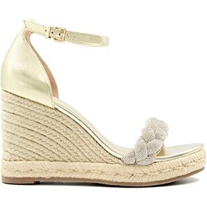 Dune London Dune Ladies Kingdom Diamante-Strap Wedge-Heel Sandals Size Uk 3 Wedge Heel Wedges