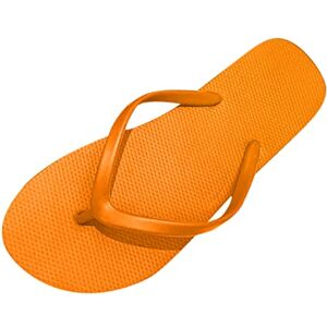 Generic Cute Sandal Slippers For Women Casual Fashion Beach Shoes Flip Flops Flat Shoes Thong Sandals Slippers Lace Sandals For Women (Orange, 3.5)