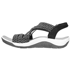 Skechers REGGAE CUP-OH, SNAP!, Women's Heels Sandals, Black (Black & Grey Gore Blk), 5 UK (38 EU)