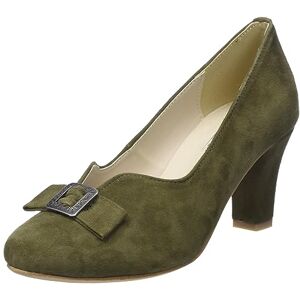 HIRSCHKOGEL Women's Court Shoes Pump, Khaki, 2 UK