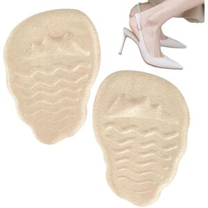 Gruwkue Metatarsal Foot Pads Non-Slip Cushion Pads for Women High Heels - Washable Soft Gel Insoles for All-Day Comfort for Gala Dinner, Traveling, Wedding, Party