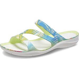 Crocs Women's Swiftwater Sandal W, White/Tropical, 4 UK