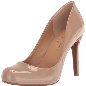 Jessica Simpson Women's Calie Round Toe Classic Heels Pumps Shoes, Chai Latte, 4