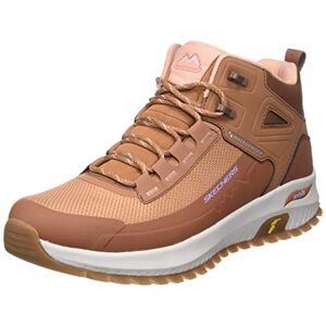 Skechers Women's Arch FIT Discover Boots, Clay Leather/Hot Melt/Mesh/Pink Trim, 7 UK