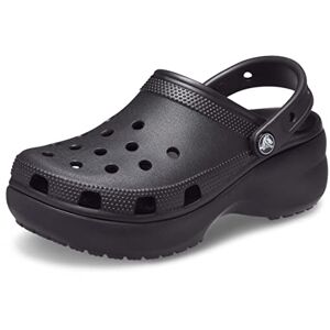 Crocs Women's Classic Platform Clog W Clogs, Black, 3 UK