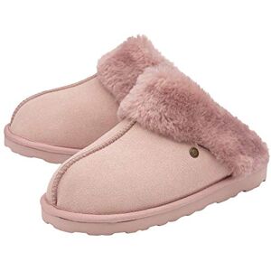 Dunlop Malia Womens Mule Slippers (Pink, Uk Footwear Size System, Adult, Women, Numeric, Medium, 3)