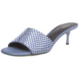 GUESS Women's EUGY Sandal, Blue, 8 UK
