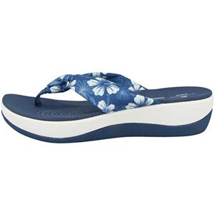 Clarks Arla Glison, Women’s Flip-Flop, Blue Textile W/multi Flowers, 4 Uk (37 Eu)